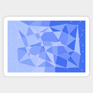 Abstract random geometric pattern blue Sticker